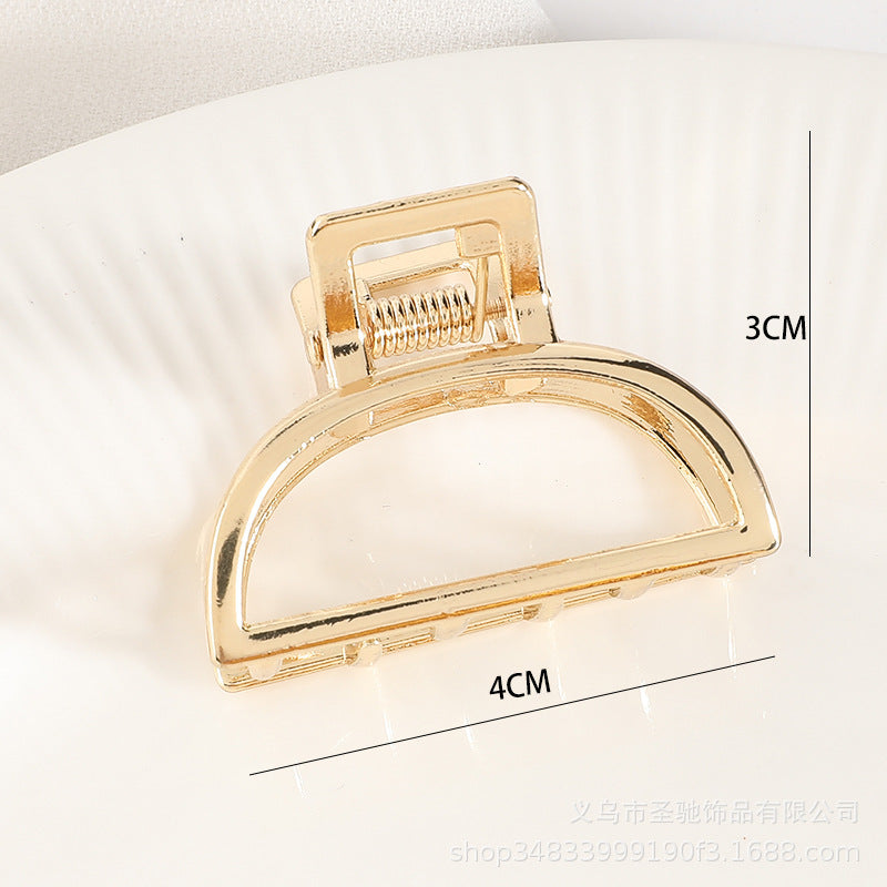 Wholesale Medium Alloy Electroplated Hairpin Hairpin Women's Simple Hair Grab Fashion All-match Hair Accessories Internet Celebrant Grab Clip